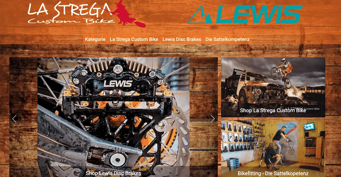 Shop La Strega Custom Bike - Lewis Disc Brakes Deutschland